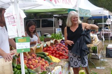 Janet Coit visits a farmer’s market
