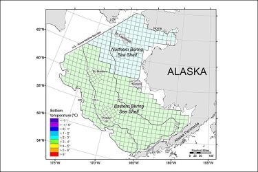 Map of survey area where scientists are taking samples for research