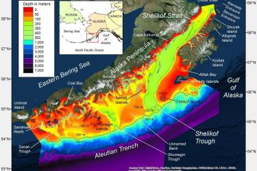 Map of seafloor in Alaska